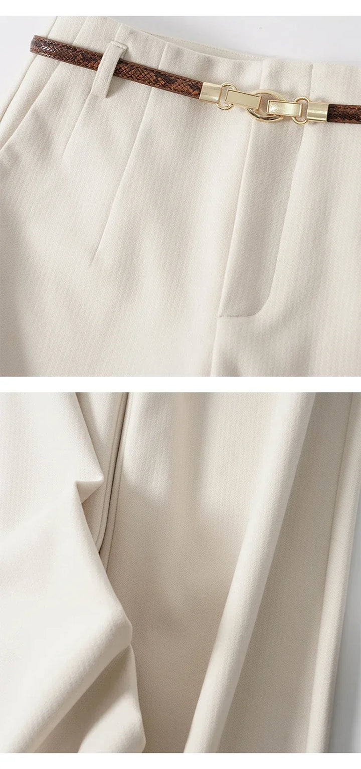 Valona Wide-Leg Wool Trousers