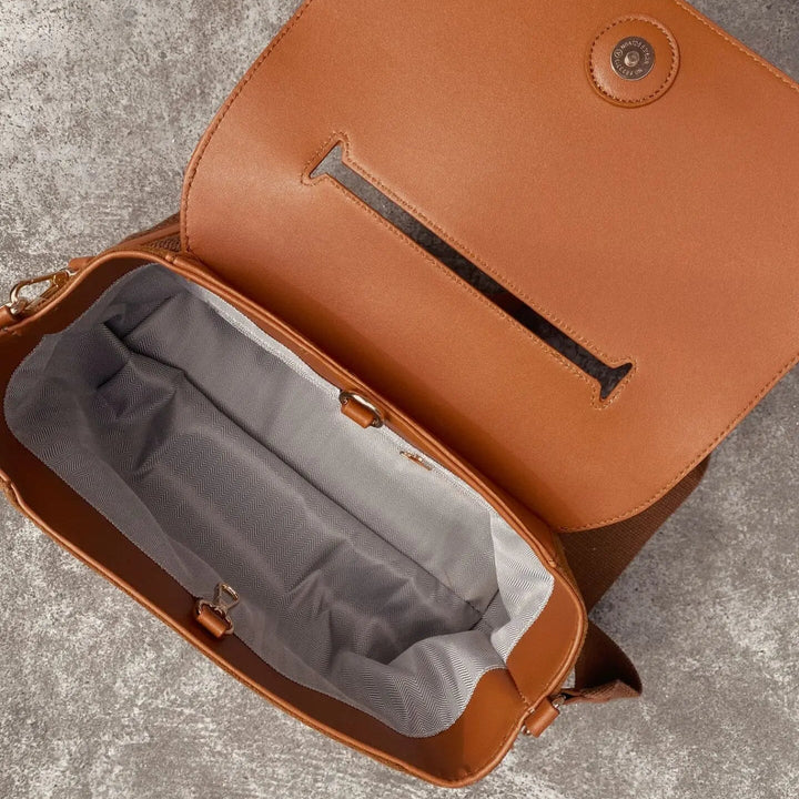 Frosted Suede Shoulder Bags – Vintage Brown Crossbody Tote for Women - Saint Drako