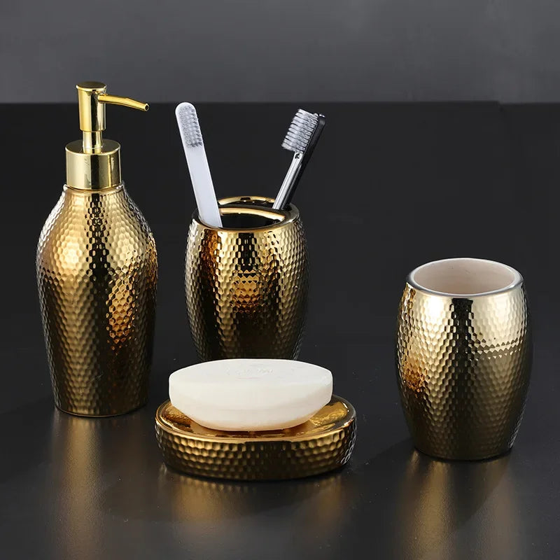 Golden Vegas Porcelain Bathroom Quartet