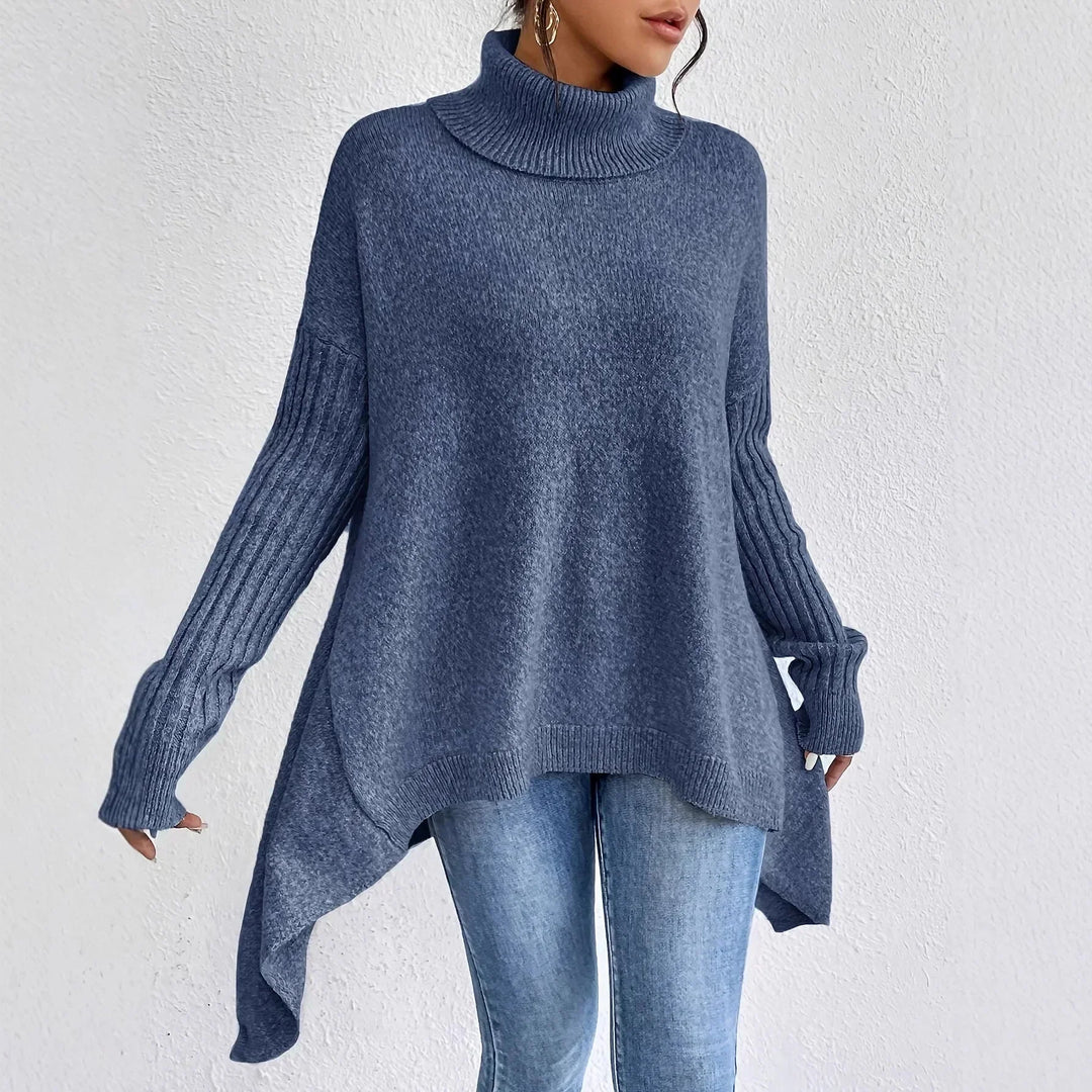 Milano Asymmetric Turtleneck Sweater
