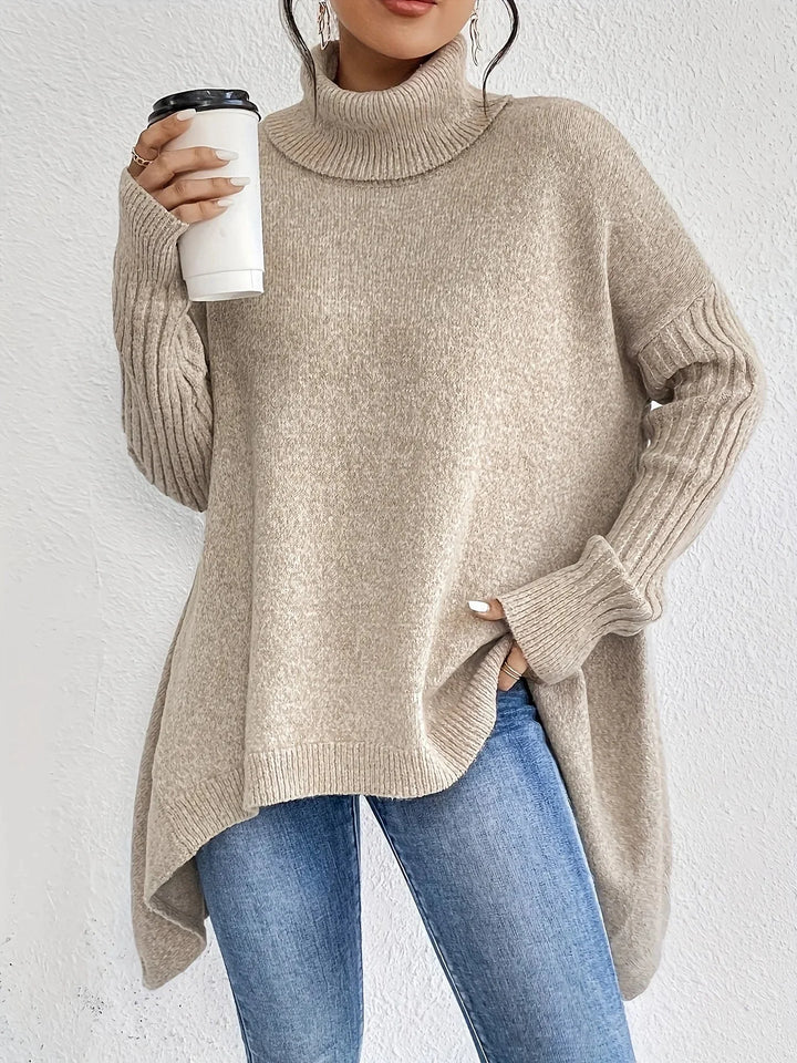 Milano Asymmetric Turtleneck Sweater