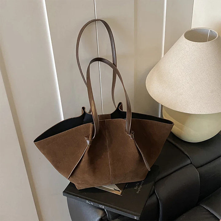 Frosted Suede Shoulder Bags – Large Capacity Tote Bag for Women - Saint Drako