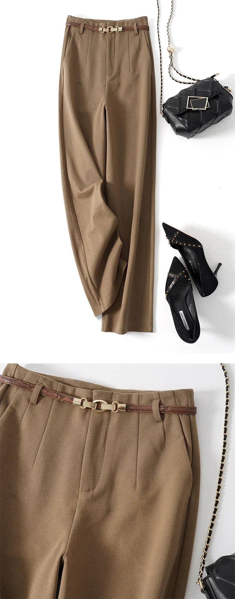 Valona Wide-Leg Wool Trousers