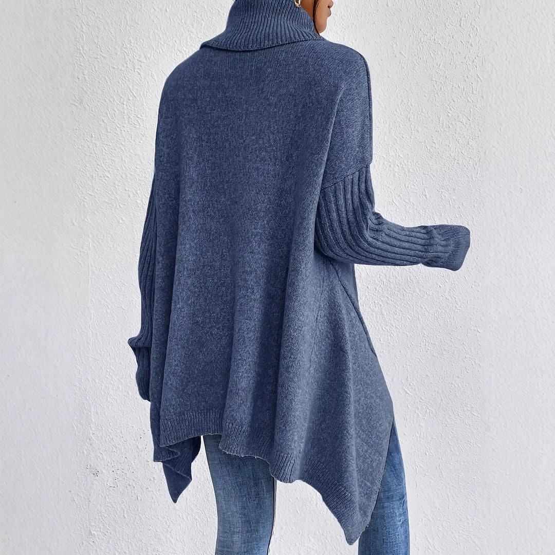 Milano Asymmetric Turtleneck Sweater
