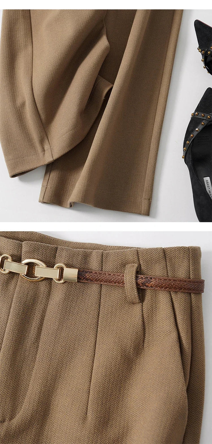 Valona Wide-Leg Wool Trousers