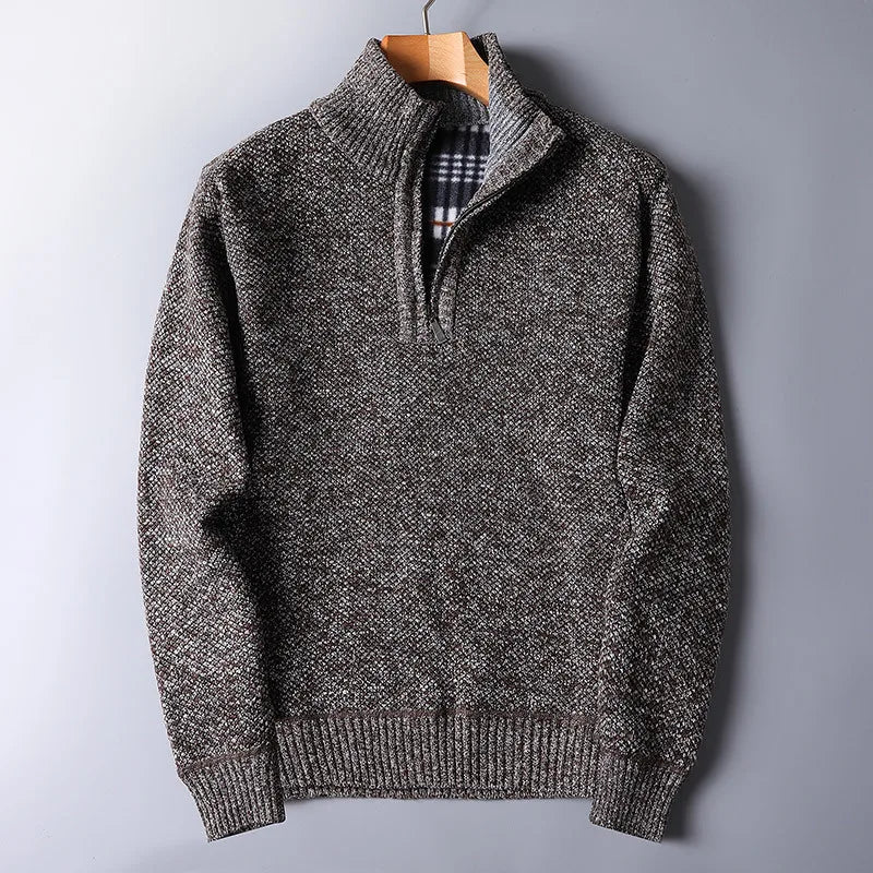 Everett Wool Quarter Zip Cardigan - Saint Drako