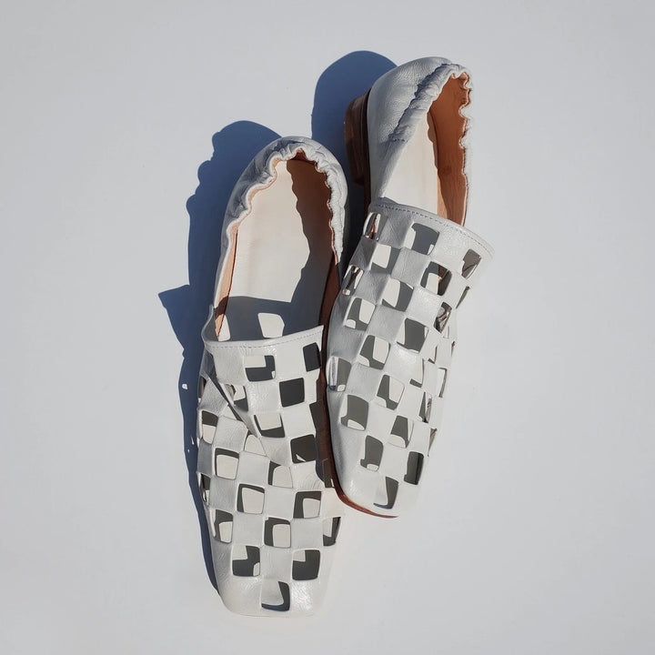 Ravello Checkered Leather Mules