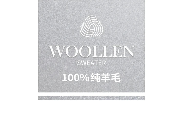 Autumn and Winter Men's 100% Pure Sheep O-Neck Sweater Casual Solid Color Knitted Long Sleeve Pullover Men's Wool Sweater New