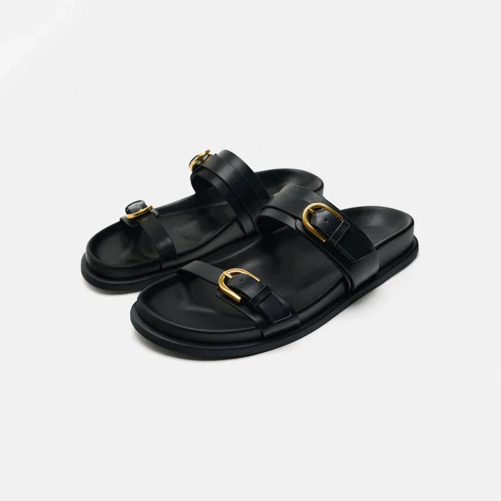 Lerici Leather Slides