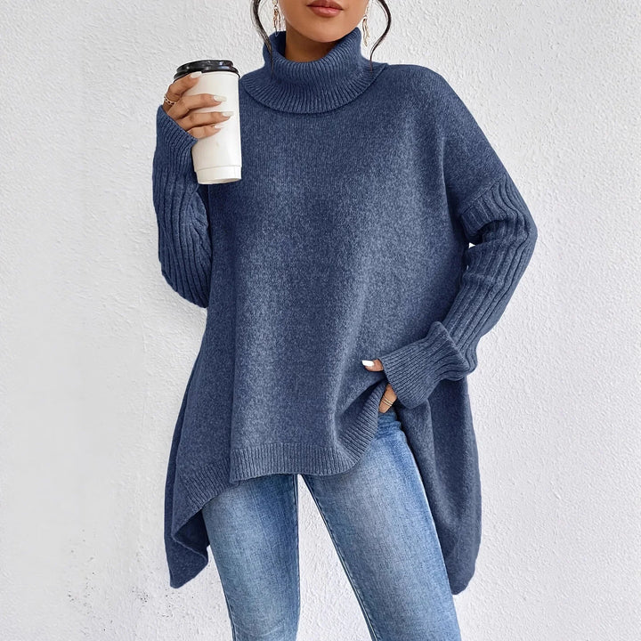 Milano Asymmetric Turtleneck Sweater
