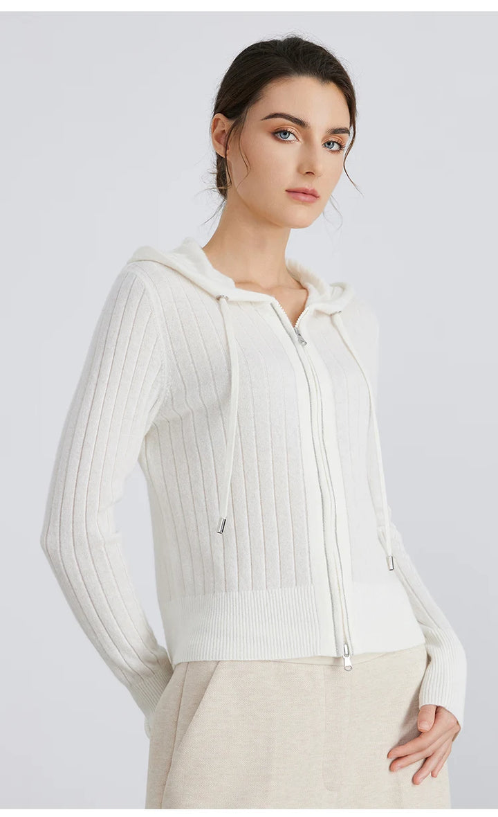 Milan Ribbed Zip Knit Cardigan - Saint Drako