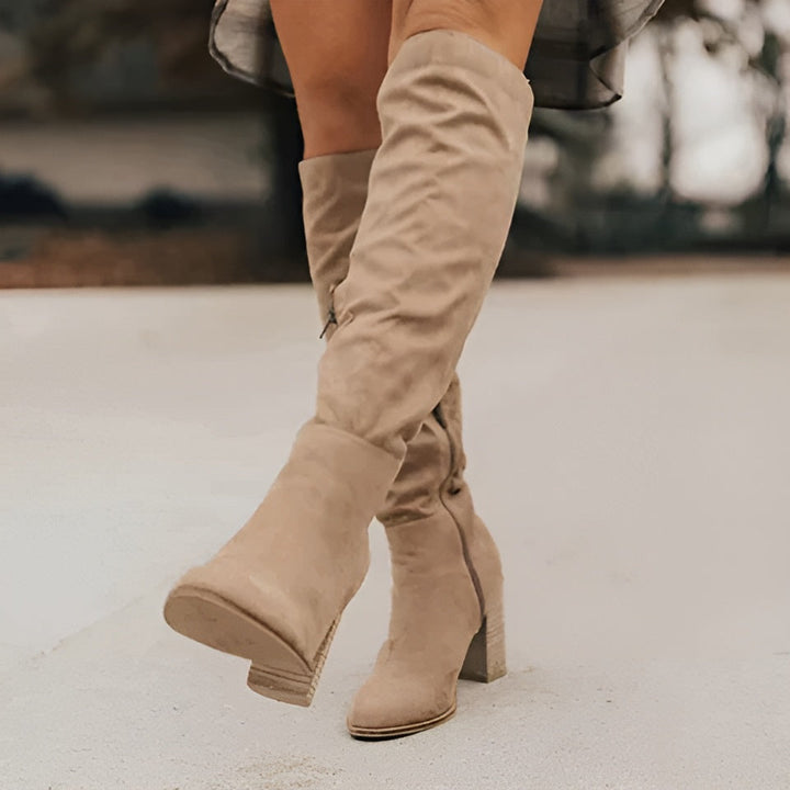 Women's Soft Suede Knee Boots