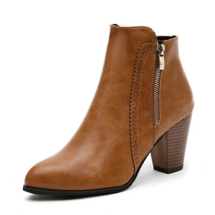 Lucca Scalloped Ankle Boots