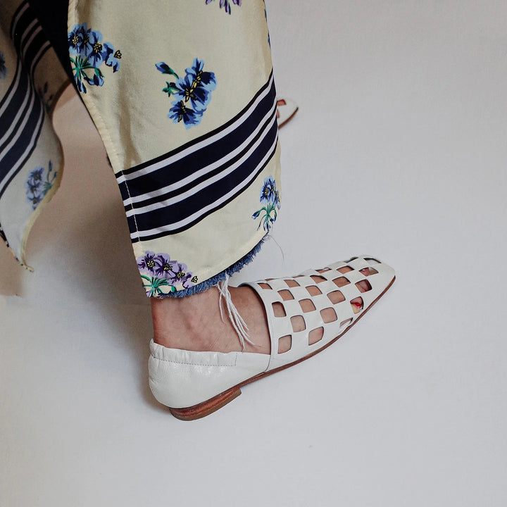 Ravello Checkered Leather Mules