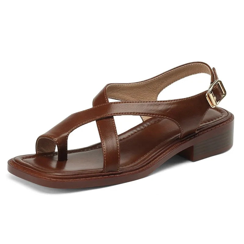 Ravello Leather Cross Sandals