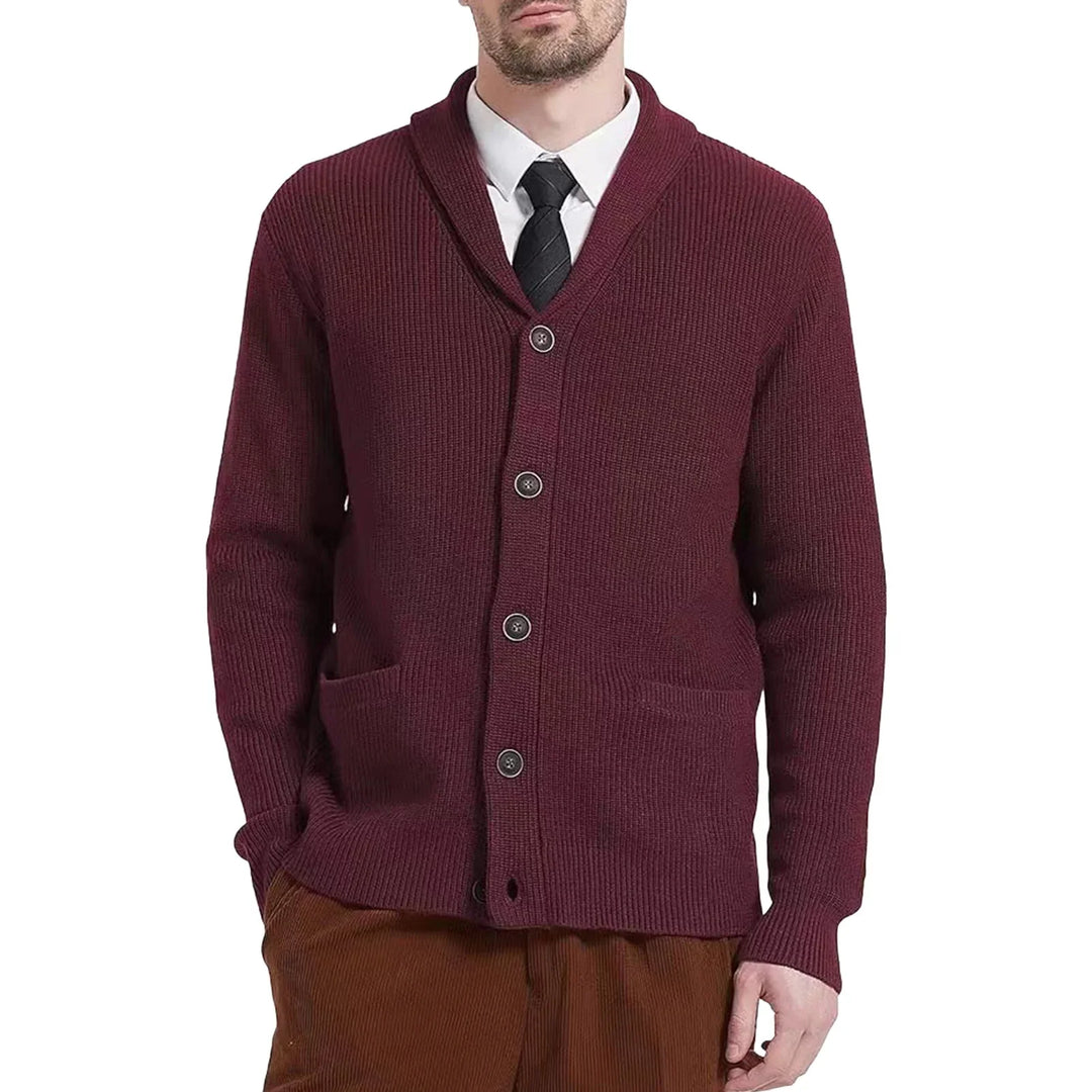 Cable Knit Cardigan Men – Classic Knit Cardigan Mens Pattern in Old Money Style - Saint Drako
