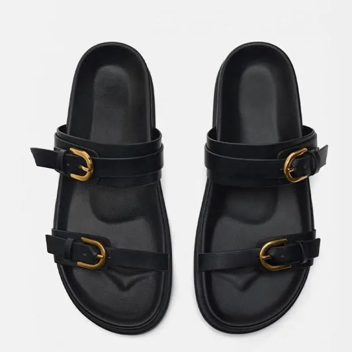 Lerici Leather Slides