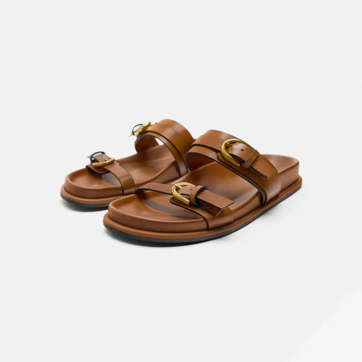 Lerici Leather Slides