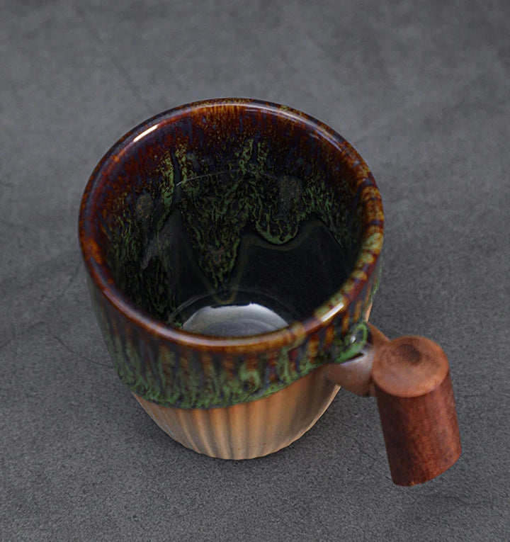 Lorelei Wood Clasp Ceramic Cup