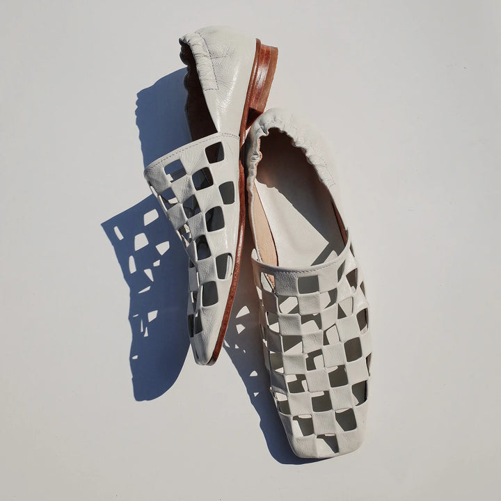 Ravello Checkered Leather Mules