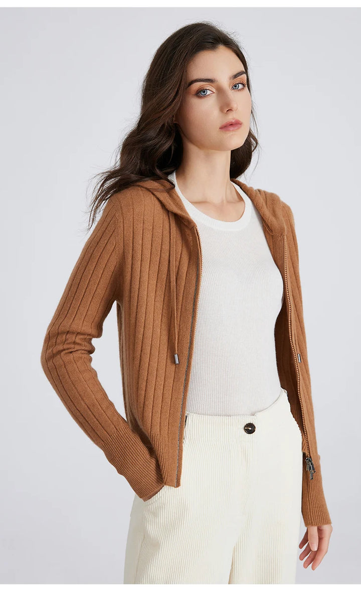 Milan Ribbed Zip Knit Cardigan - Saint Drako