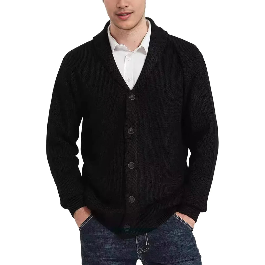 Cable Knit Cardigan Men – Classic Knit Cardigan Mens Pattern in Old Money Style - Saint Drako