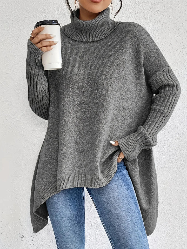 Milano Asymmetric Turtleneck Sweater