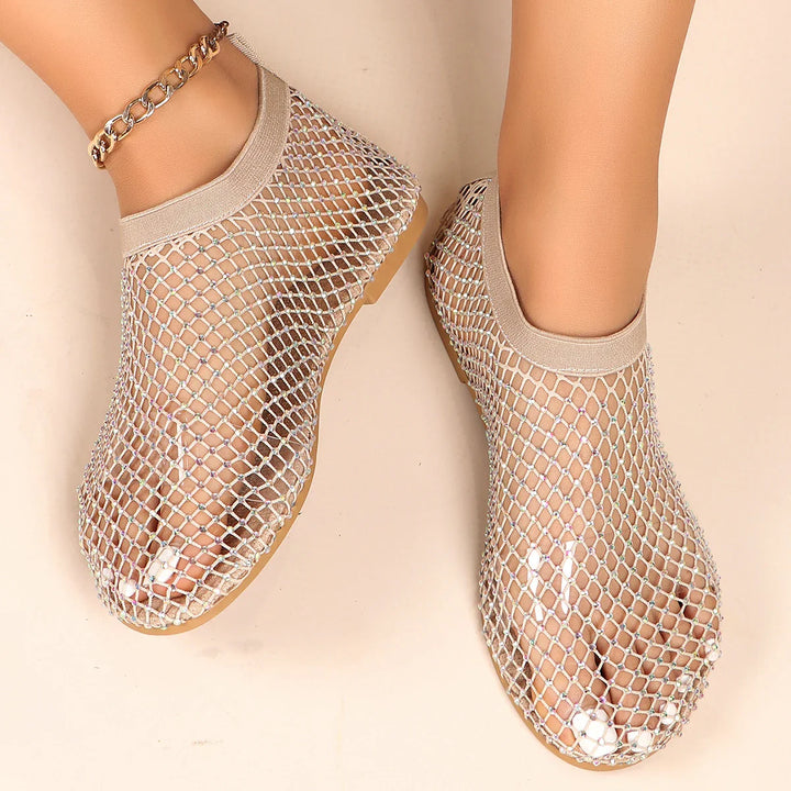 Crystalline Glam Flat Shoes