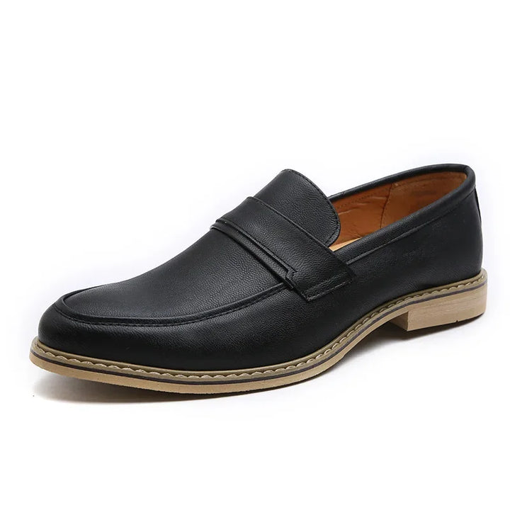 Palermo Formal Leather Slip-On Shoes - Saint Drako