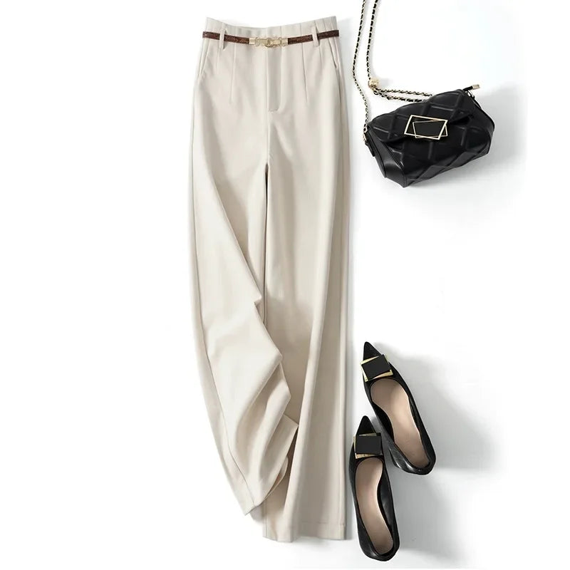 Valona Wide-Leg Wool Trousers