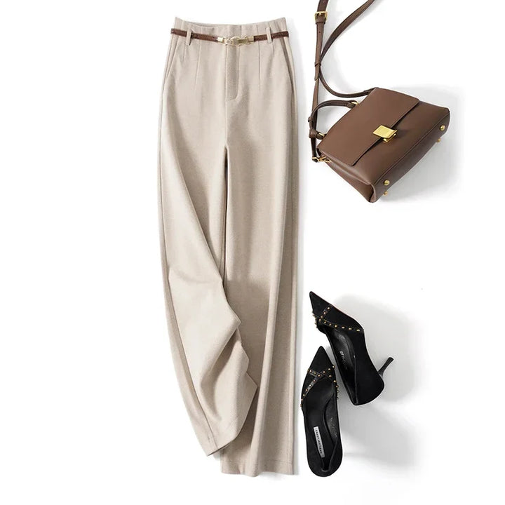 Valona Wide-Leg Wool Trousers