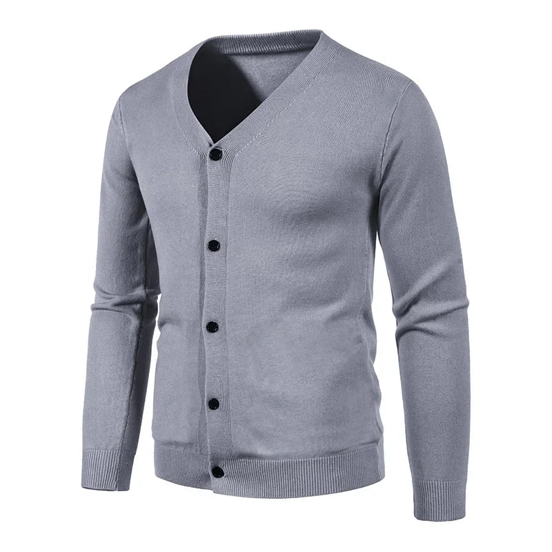 Men's Vee Neck Sweaters – Pullover Sweater V Neck Knit Cardigan Casual Old Money Style - Saint Drako