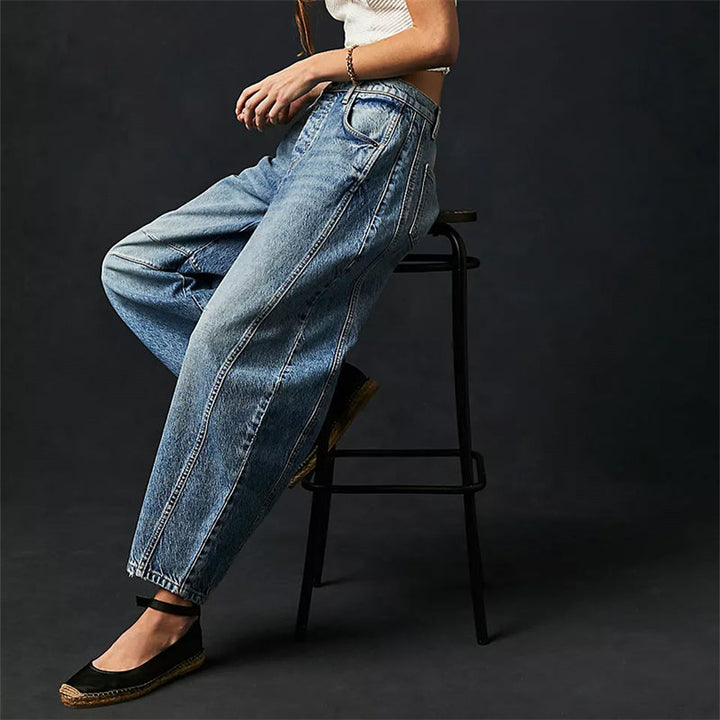 Classic Mid-Rise Barrel Jeans