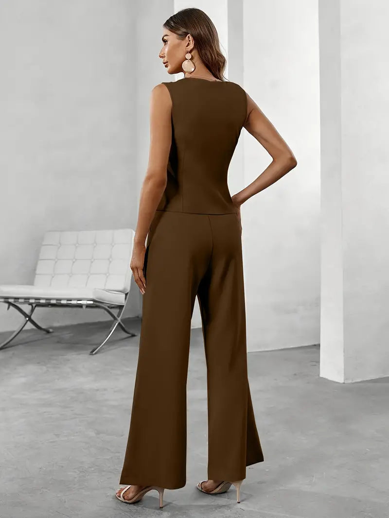 Soren Women’s Sleeveless Two-Piece Jumpsuit - Saint Drako