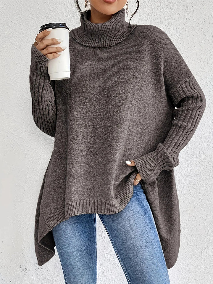 Milano Asymmetric Turtleneck Sweater
