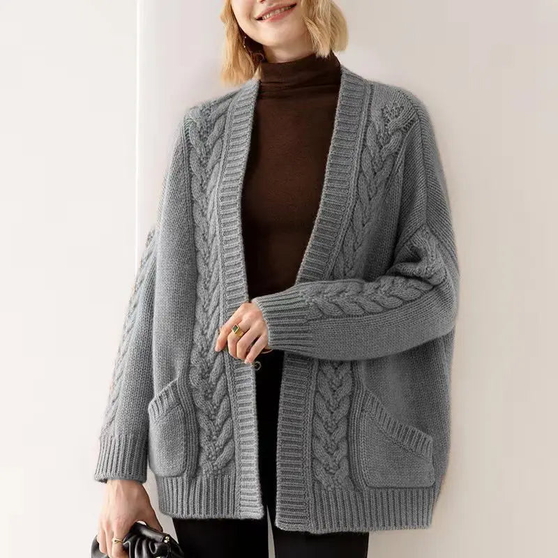 Corinne Cashmere Knit Cardigan