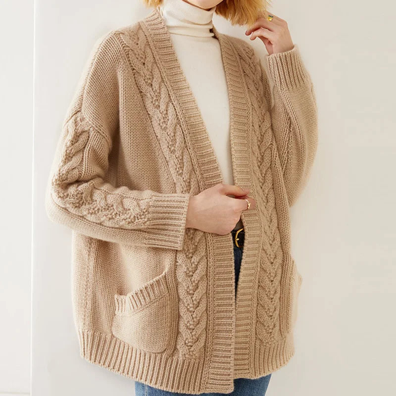 Corinne Cashmere Knit Cardigan
