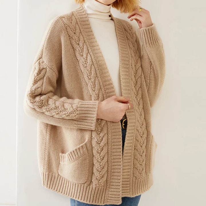 Corinne Cashmere Knit Cardigan