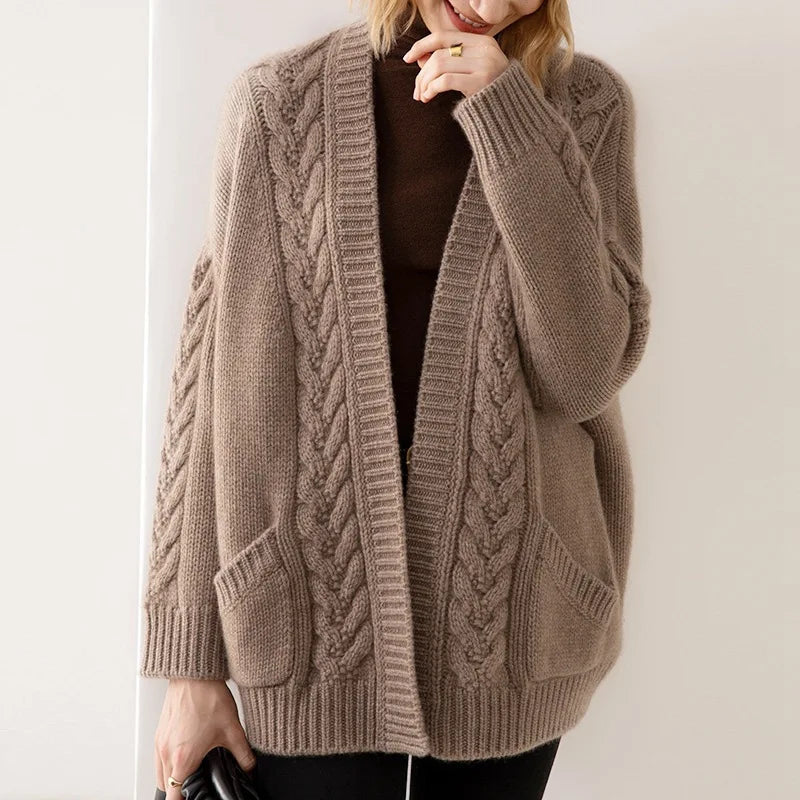 Corinne Cashmere Knit Cardigan
