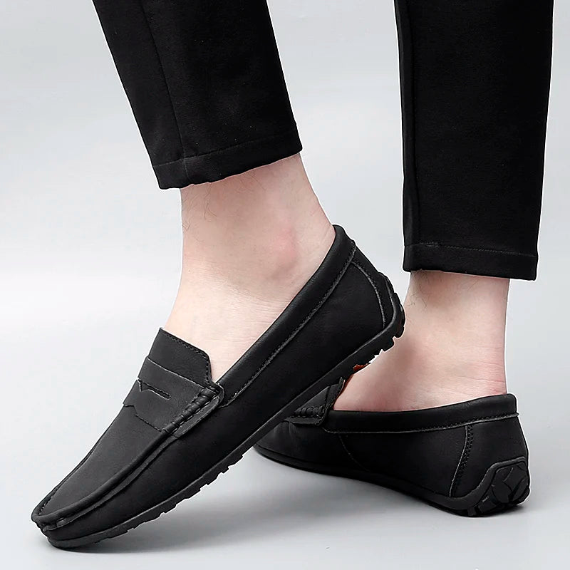 Corvane Leather Loafers - Saint Drako