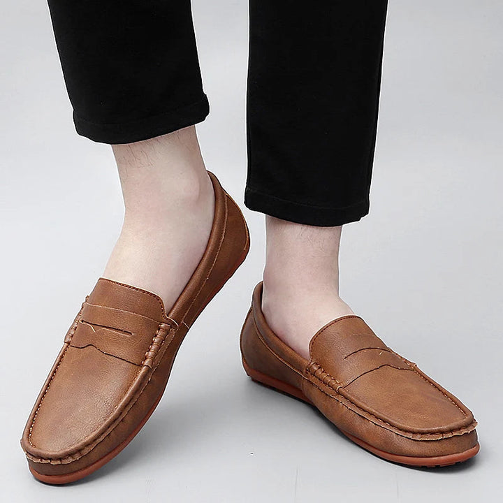 Corvane Leather Loafers - Saint Drako