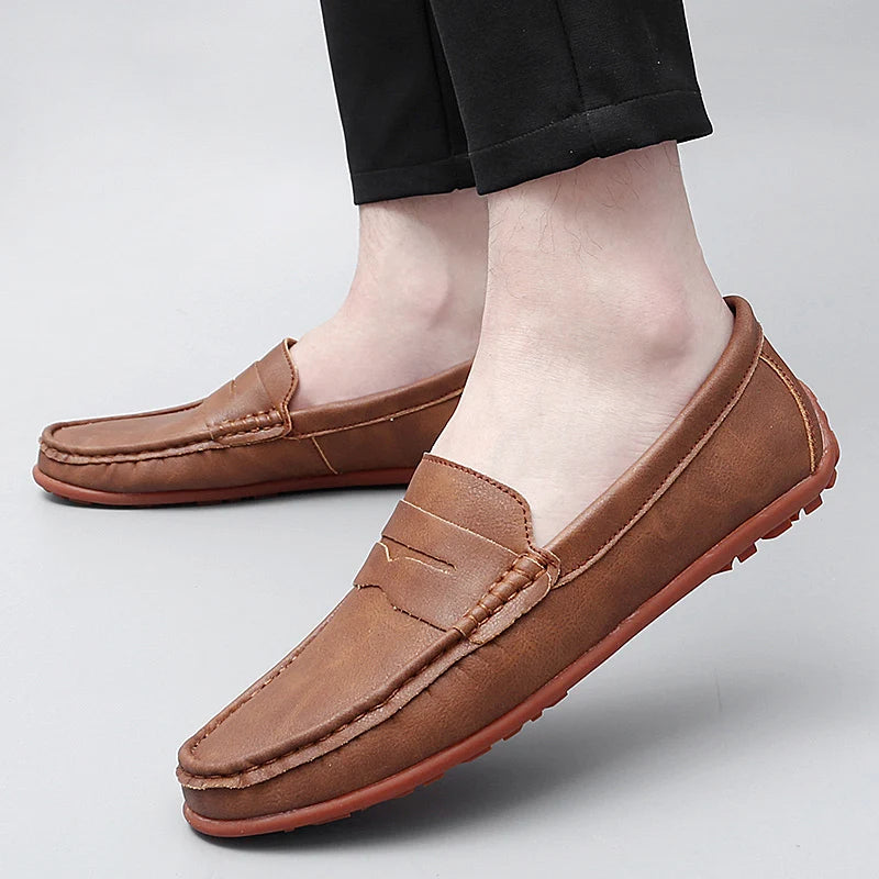 Corvane Leather Loafers - Saint Drako