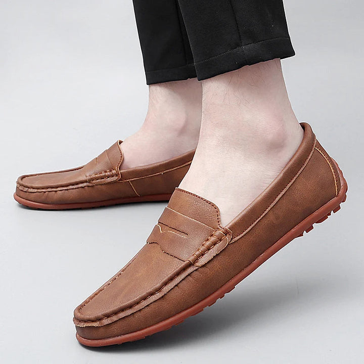 Corvane Leather Loafers - Saint Drako