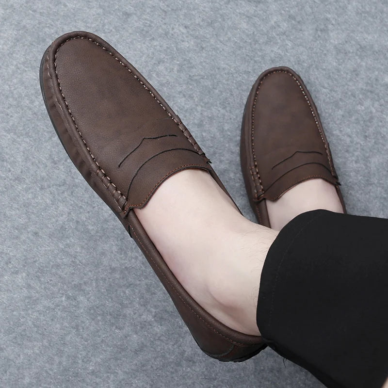 Corvane Leather Loafers - Saint Drako