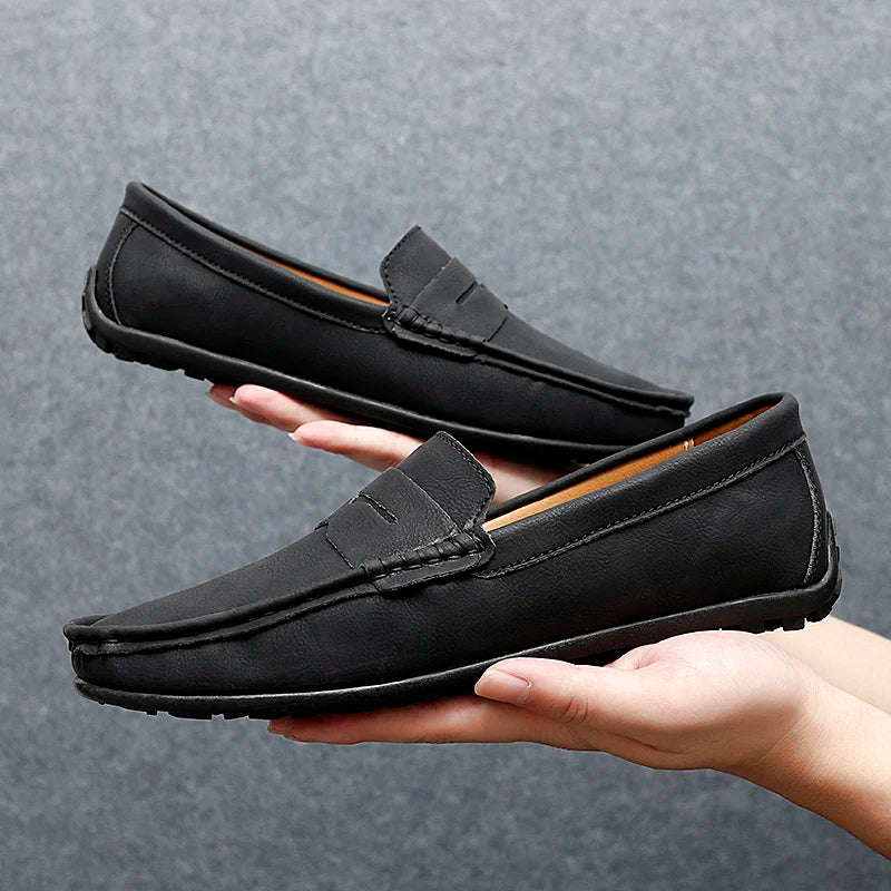 Corvane Leather Loafers - Saint Drako