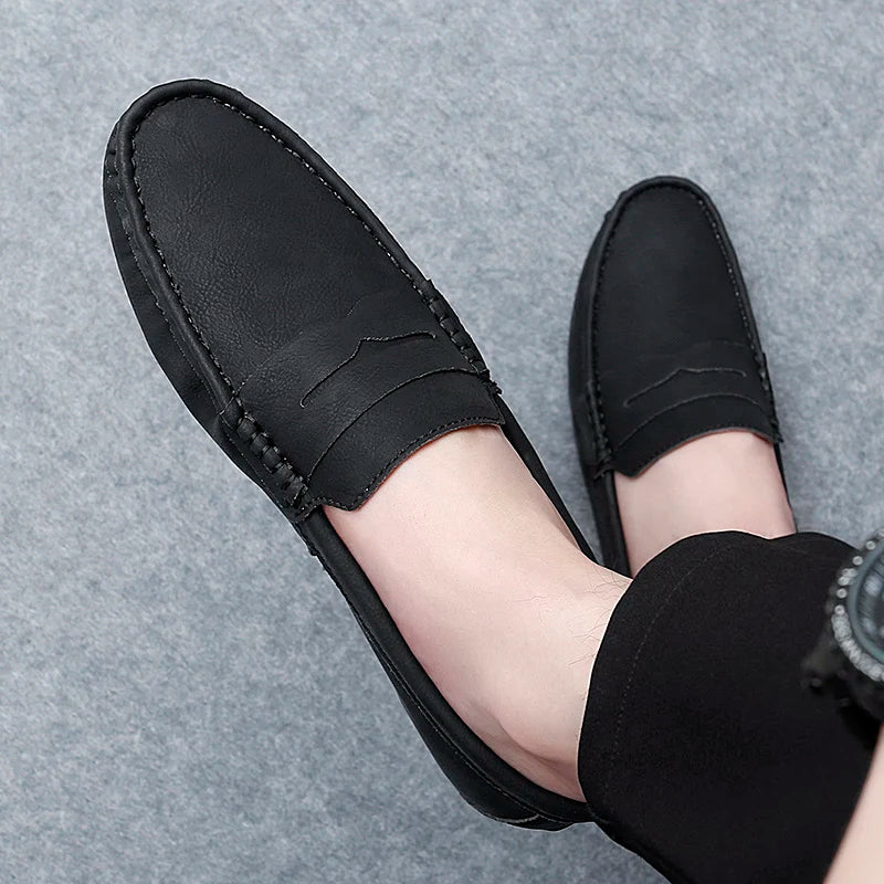 Corvane Leather Loafers - Saint Drako