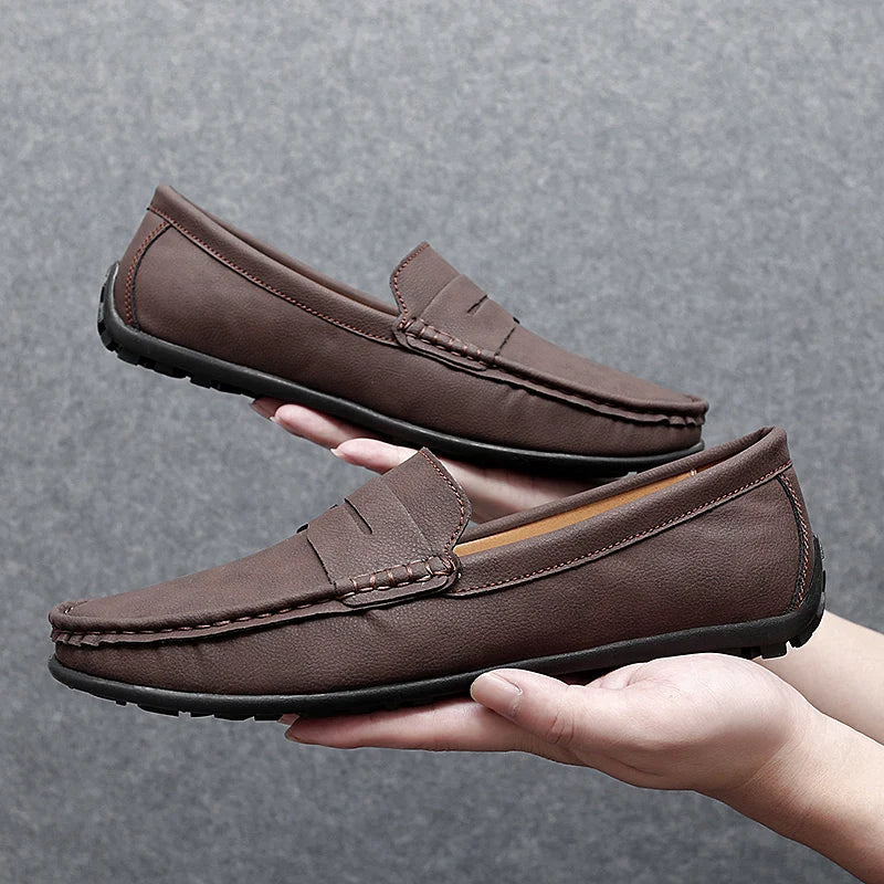 Corvane Leather Loafers - Saint Drako