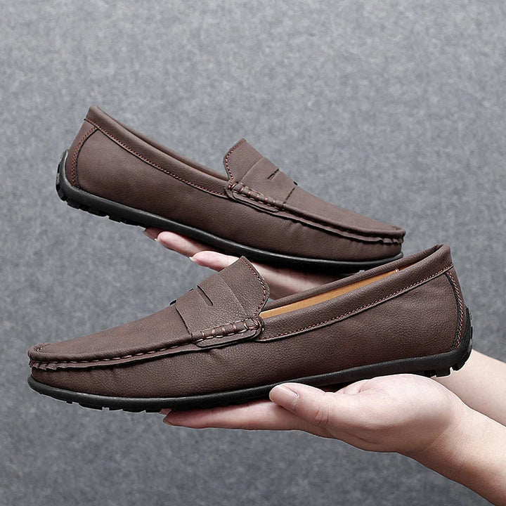 Corvane Leather Loafers - Saint Drako