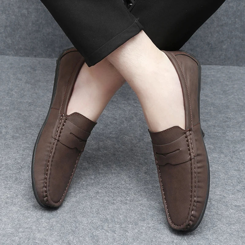 Corvane Leather Loafers - Saint Drako