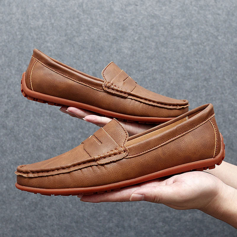 Corvane Leather Loafers - Saint Drako